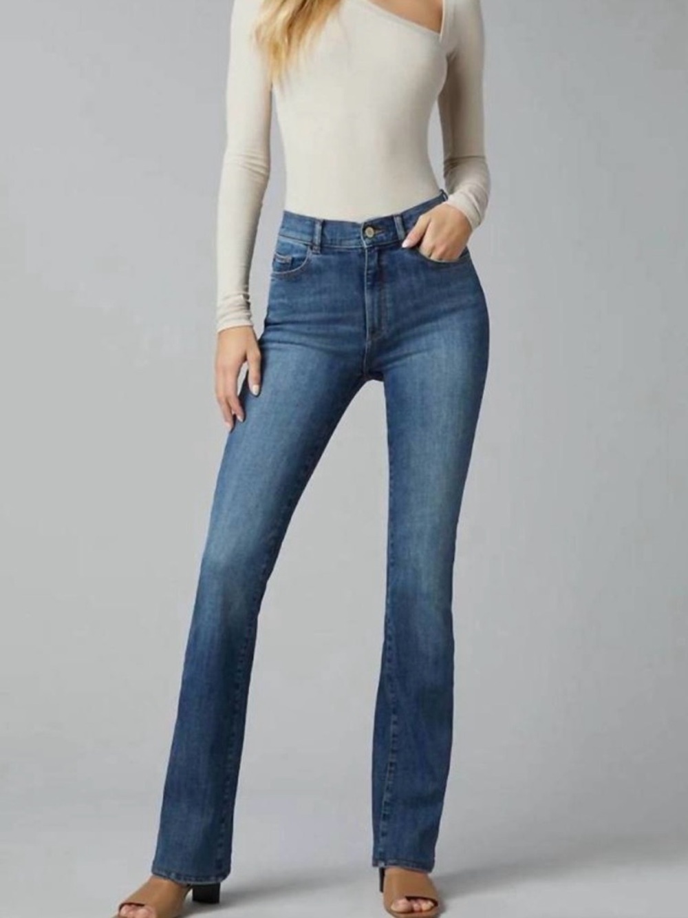 DL1961 Bridget Boot Jeans Women’s 32 High Rise Instasculpt Admiral Wash Bootcut
